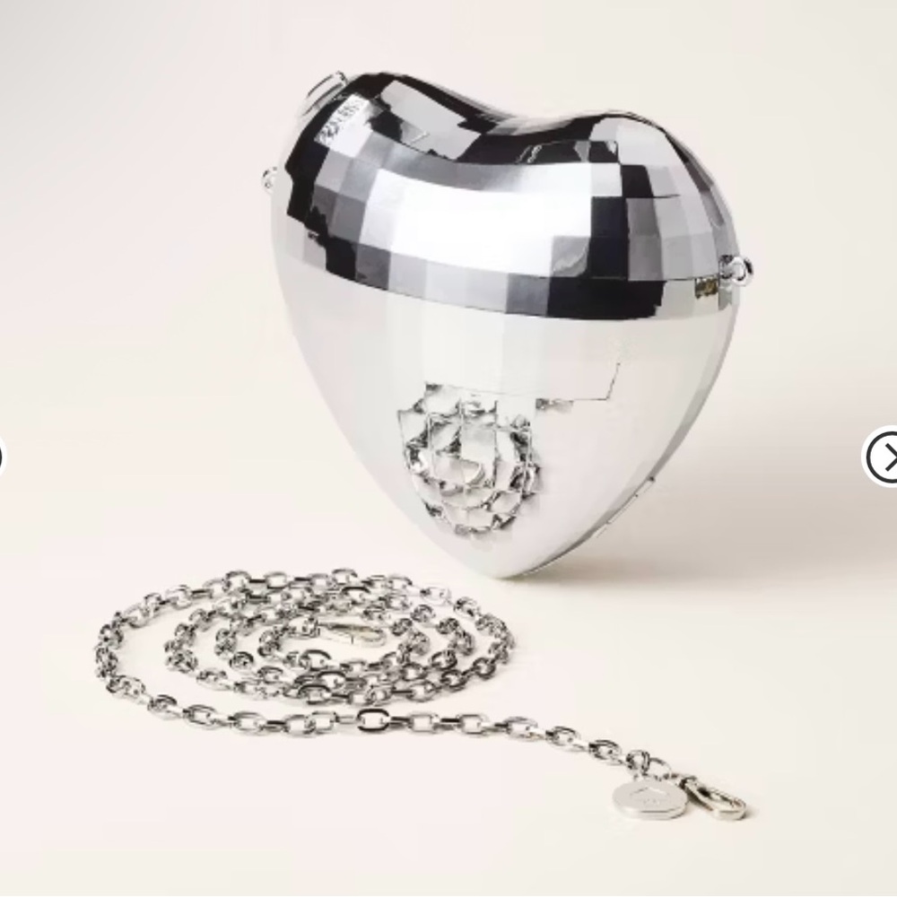 Kate Spade x Target silver disco heart bag